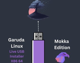 Garuda Linux USB Drive – Bootable Live OS (Arch-based, KDE, Gaming Edition)