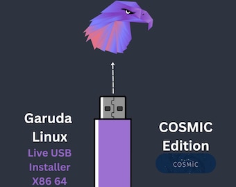 Garuda Linux COSMIC 32GB Bootable USB Live & Install | Arch Linux Rolling