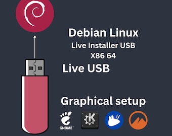 Debian 32 GB Bootable USB – Live Linux Installer with Optional Persistence
