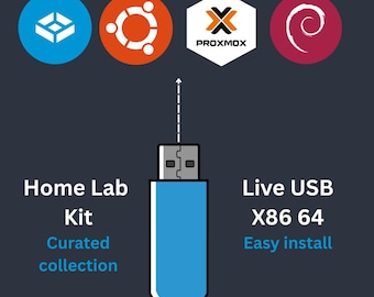 32GB Linux Homelab Kit USB – Proxmox, Ubuntu, More | Curated Collection Live USB