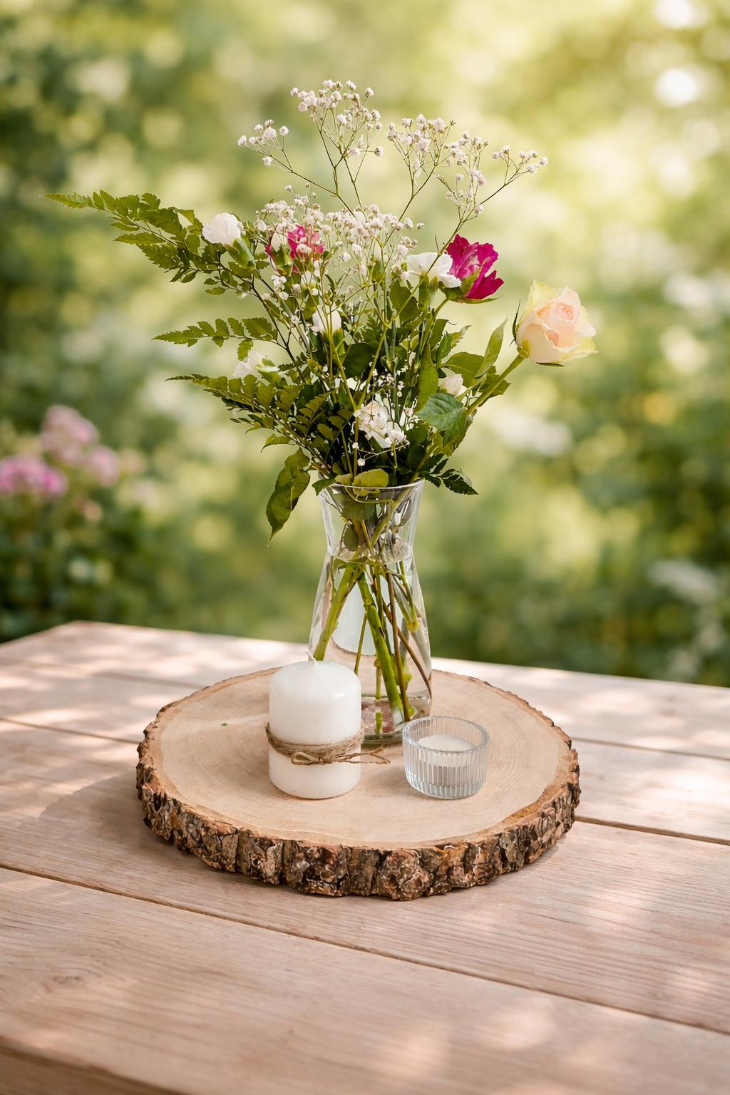 Birch Wood Slices 13–15 Cm (5 or 10 or 15 Pcs) – Natural Wood Rounds ...