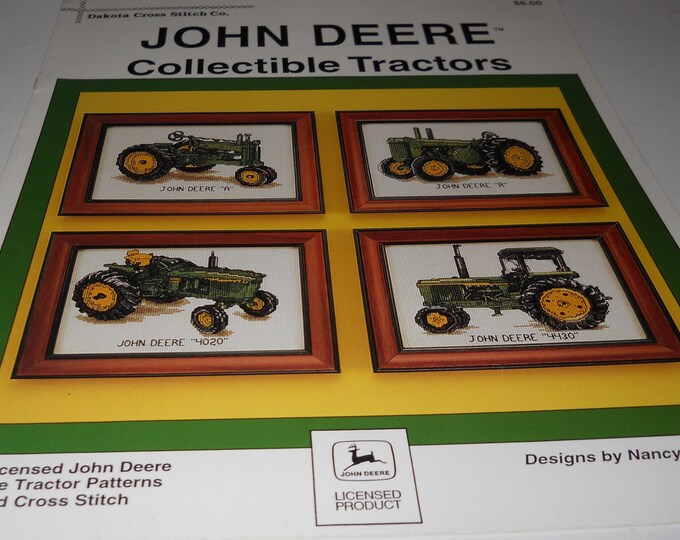 John Deere Collectible Tractors Cross Stitch Pattern Chart Etsy