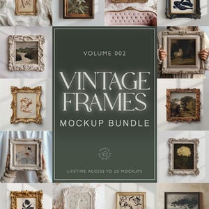 Vintage Frames Mockup Bundelset, Frame Mockup Bundel, PSD Muur Mockup Frame, Mega Bundel Frames Mockups, Mockup Bundelset