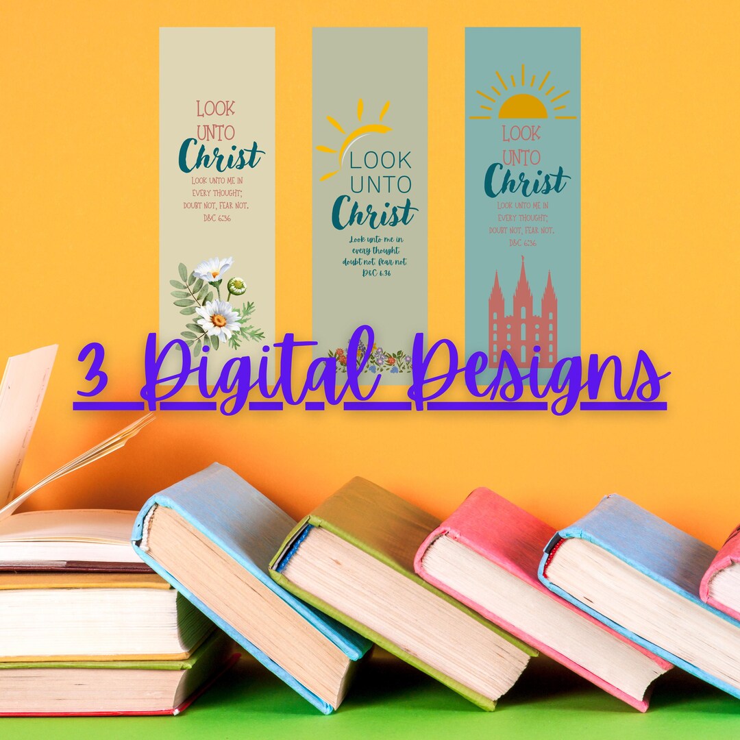 2025 LDS Youth Theme Printable Bookmarks for Book Lovers, Look Unto ...