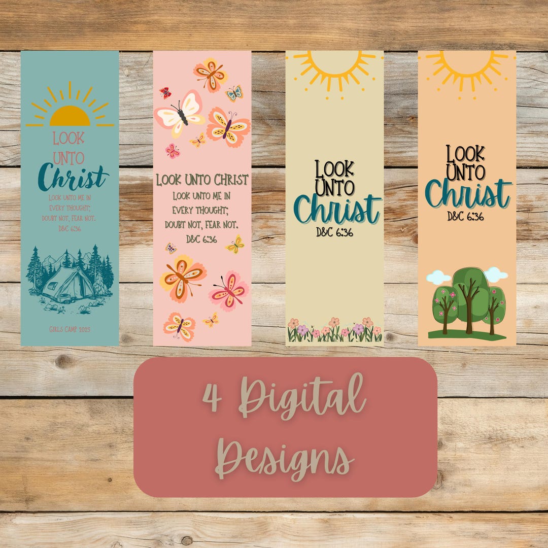 2025 LDS Youth Theme Bookmarks- "look Unto Christ " - LDS Instant ...