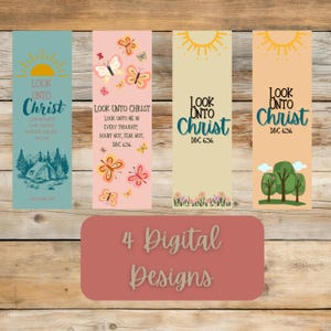 2025 LDS Youth Theme Bookmarks- &quot;Look Unto Christ &quot; - LDS Instant Download | Bookmark for Printing