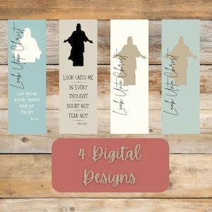 2025 LDS Youth Theme Bookmarks- Look Unto Christ PRINTABLE- Young Women Handouts - Youth Conference Gift - FSY, Trek, Missionary Gifts