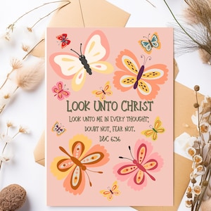 2025 Youth Theme Printables- Look Unto Christ 5x7 Prints, Young Women&#39;s gifts, Missionary Gifts