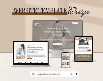 Canva Coaching Website Template | Coach & Therapist Landing Page