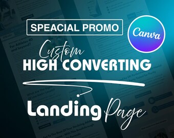 Custom Landing Page Design | Canva Template for Fitness Brands (DFY)
