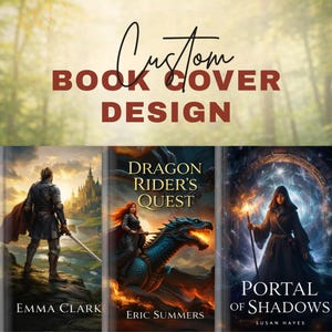 Custom fantasy book cover design featuring a dark academia aesthetic with glowing blue runes and a mystical sword. Professional bespoke book cover art for indie authors, specializing in young adult, epic fantasy, and paranormal romance genre book cover design