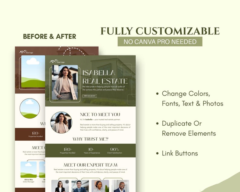 Real Estate Agent Canva Website Template | Luxury Lead Generation ...