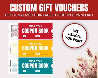 Custom Coupon Book | Personalized Gift Voucher | Printable Digital Gift