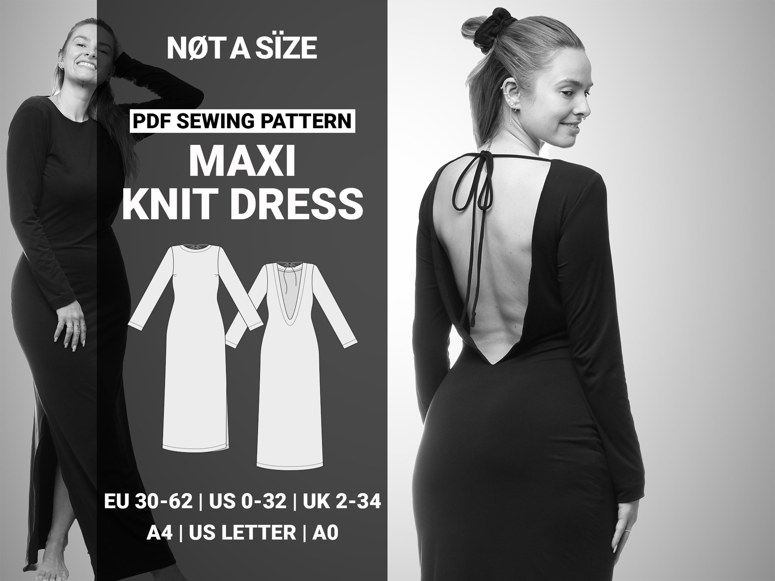 Knit Backless Dress - Etsy