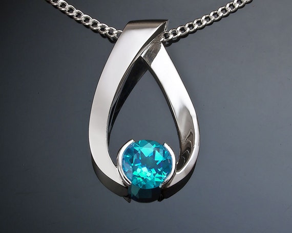 Etsy topaz necklace best sale
