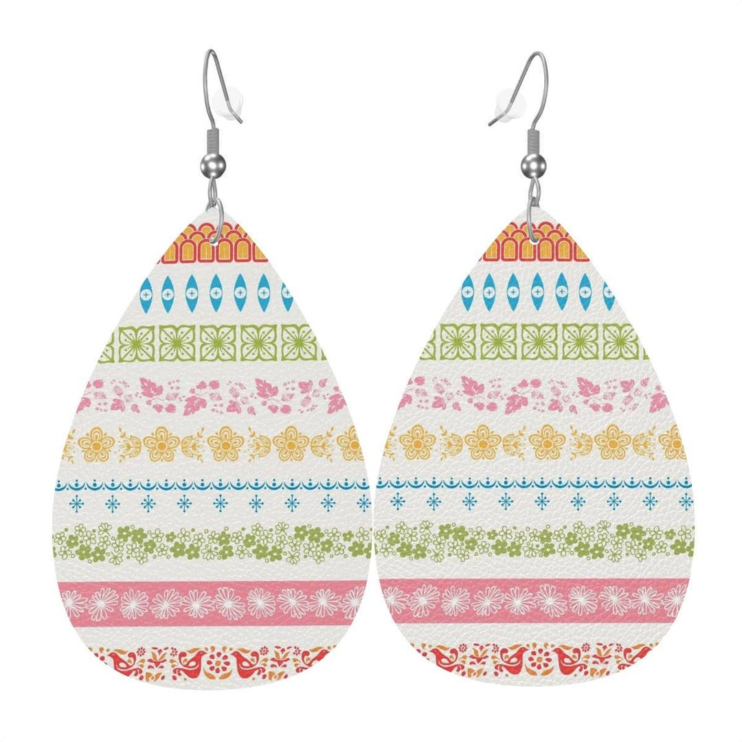 Pyrex Lover, Fun Kitschy Vegan Leather Teardrop Earrings - Etsy