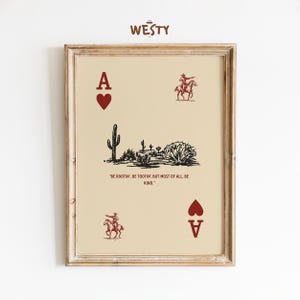 Be Rootin’ Be Tootin’ Be Kind Poster - Herz-Acs-Western-Zitat Wandkunst