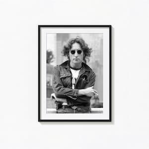 John Lennon Posters / John Lennon Black and White Wall Art, Album Cover Poster, Home Decor, Photography Prints, The Beatles Poster, BAM60