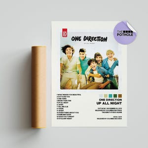 One Direction Posters / Up All Night Poster, Album Cover Poster / Poster Print Wall Art / Custom Poster / Home Decor, One direction