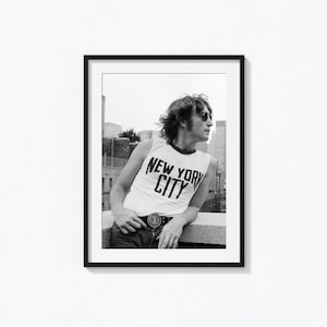 John Lennon Posters / John Lennon Black and White Wall Art, Album Cover Poster, Home Decor, Photography Prints, The Beatles Poster, BAM98