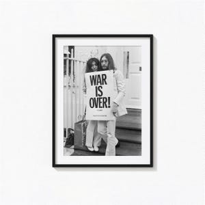 John Lennon & Yoko Ono Posters / John Lennon Black and White Wall Art, Album Cover Poster, Home Decor, Photography Prints, BAM63