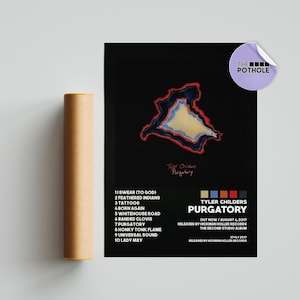 Tyler Childers Poster | Purgatory Poster | Tracklist Album Cover Poster, Album Cover Poster, Tyler Childers, Purgatory, country squire, BLCK