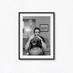 Johnny Cash Posters / Johnny Cash Black and White Wall Art, Album Cover Poster, Home Decor, Photography Prints, BAM211