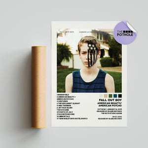 Fall Out Boy Posters, American Beauty / American Psycho Poster, Fall Out Boy, Album Cover Poster, Poster Print Wall Art, Custom Poster