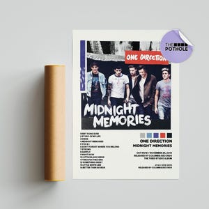 One Direction Posters / Midnight Memories Poster, Album Cover Poster / Poster Print Wall Art / Custom Poster / Home Decor, One direction