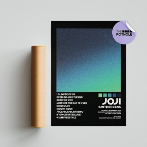 Joji Posters | Smithereens Poster | Joji Tracklist Album Cover Poster / Album Cover Poster Print Wall Art, Custom Poster, Smithereens, BLCK
