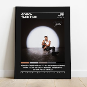 Giveon Posters / Take Time Poster / Blonde Tracklist / Album Cover Poster Poster Print Wall Art, Custom Poster, Giveon Take Time