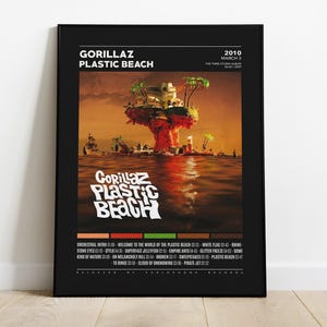 Gorillaz Posters / Plastic Beach Poster / Album Cover Poster, Druck Wandkunst, Benutzerdefiniertes Poster, Wohnkultur, Gorillaz, Demon Days, Plastic Beach