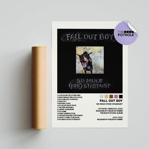 Fall Out Boy Posters / So Much (For) Stardust Poster / Fall Out Boy, Album Cover Poster, Poster Print Wall Art, Custom Poster, Fall Out Boy