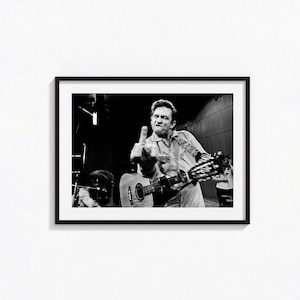 Johnny Cash Posters / Johnny Cash Black and White Wall Art, Album Cover Poster, Home Decor, Photography Prints, BAM212
