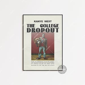 Kanye West Poster / The College Dropout Poster / Album Cover Poster Poster Print Wall Art, Custom Poster, The College Dropout, V2 LESS261