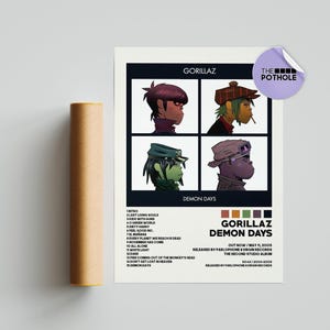 Gorillaz Posters / Demon Days Poster / Album Cover Poster, Druck Wandkunst, Benutzerdefiniertes Poster, Wohnkultur, Gorillaz, Demon Days