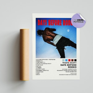 Travis Scott Poster | Days Before Rodeo Poster | Tracklist Album Cover Poster | Poster Print Wall Art Custom Poster| Home Decor | Jackboys