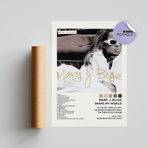 Mary J. Blige Posters / Share My World Poster, Album Cover Poster, Poster Print Wall Art, Custom Poster, Home Decor