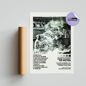 Rage Against The Machine 1999 両面ポスター Rage Against the Machine Vintage Poster 1999 Red and Black