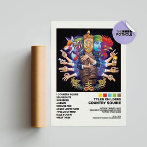 Tyler Childers Poster | Country Squire Poster | Tracklist Album Cover Poster / Album Cover Poster, Tyler Childers, Purgatory, Country Squire