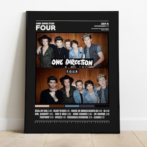 One Direction Posters / FOUR Poster, Album Cover Poster / Poster Print Wall Art / Custom Poster / Home Decor, TPWK, One direction, Four