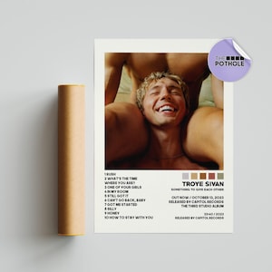 Troye Sivan Posters / Something To Give Each Other Poster, Troye Sivan, Album Cover Poster / Tracklist Poster, Custom Poster