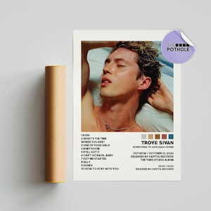 Troye Sivan Posters / Something To Give Each Other Poster, Troye Sivan, Album Cover Poster / Tracklist Poster, Custom Poster V2