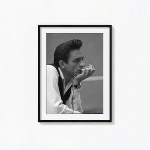 Johnny Cash Posters / Johnny Cash Black and White Wall Art, Album Cover Poster, Home Decor, Photography Prints, BAM210