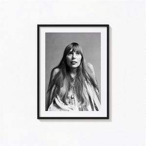 Joni Mitchell Poster / Joni Mitchell Schwarz, Weiß Wand Kunst, Musik Poster, Wohnkultur, Fotografie Drucke, Joni Mitchell Blue Poster