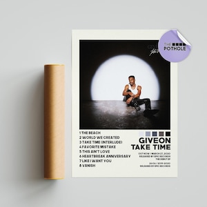 Giveon Posters / Take Time Poster / Blonde Tracklist / Album Cover Poster Poster Print Wall Art, Custom Poster, Giveon Take Time
