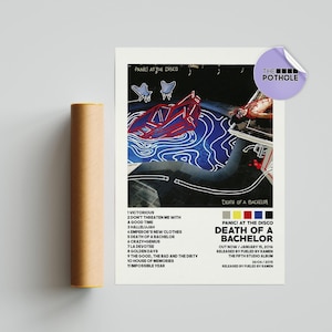 Paniek! At the Disco-posters, Death Of A Bachelor-poster, paniek! At the Disco, poster albumomslag, poster print muurkunst, aangepaste poster