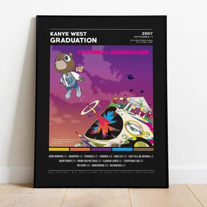 Kanye West Poster / Kanye West Graduation Poster / Album Cover Poster Poster Print Wall Art, Custom Poster, Home Decor