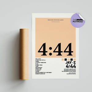Jay Z Poster / 4-44 Poster, Album Cover Poster Poster Print Wall Art, Custom Poster, Home Decor, Jay Z, The Blueprint, JAY-Z 4-44