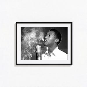 Sam Cooke Posters / Sam Cooke Black and White Wall Art, Album Cover Poster, Home Decor, Photography Prints, Soul Music Poster, BAM18